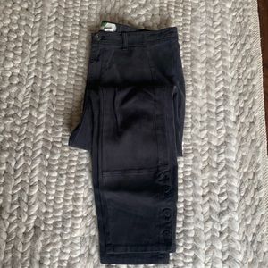 Anthropologie: brushed charcoal pants.